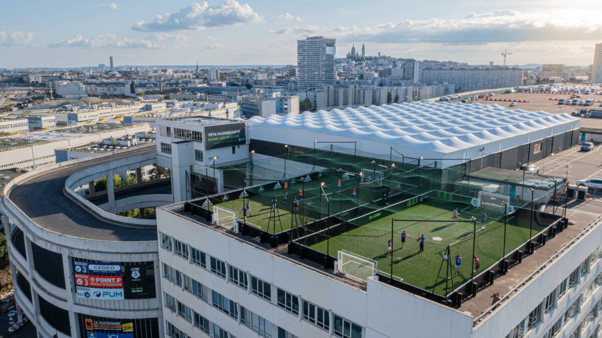 Couverture terrain de football - Geodis le Fie